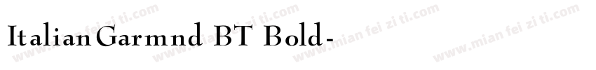 ItalianGarmnd BT Bold字体转换